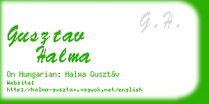 gusztav halma business card